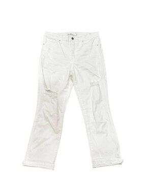 Sam Edelman Linnie Kick Flare Jeans White Denim Cropped Size 28